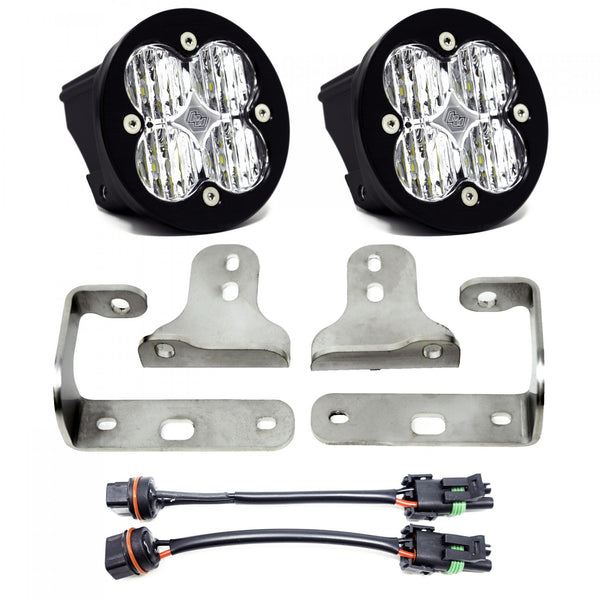 Jeep JL Fog Light Squadron-R SAE 18-Pres Wrangler JL Sport/Sport-S Fog Pocket Kit Baja Designs