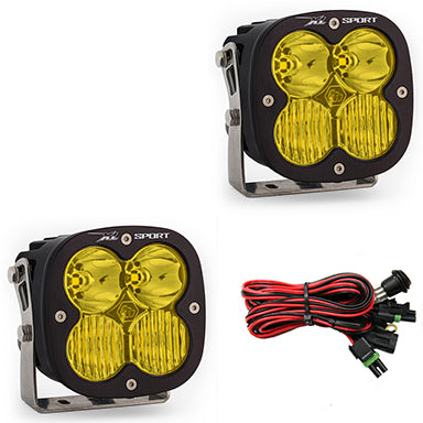 LED Light Pods Amber Lens Driving Combo Pattern Pair XL Sport Series Baja Designs