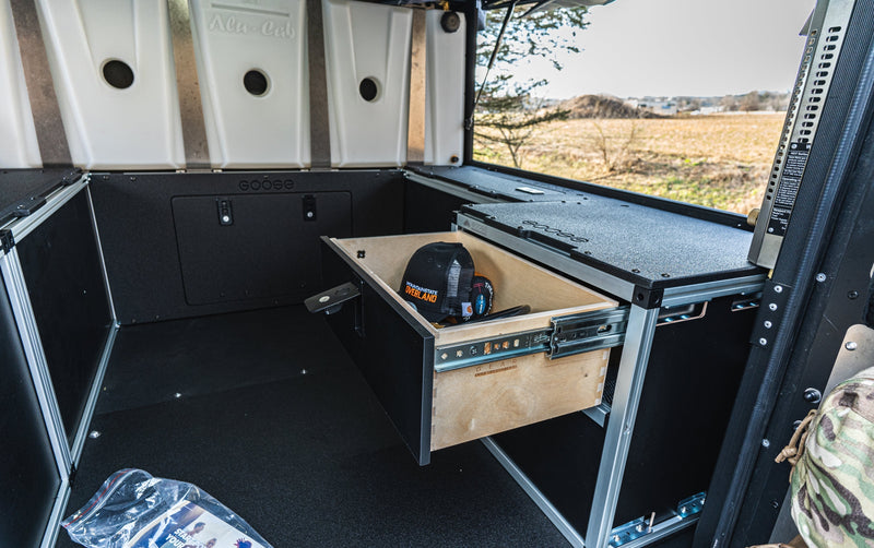 Alu-Cab Canopy Camper V2 - Chevy Colorado/GMC Canyon 2015-Present 2nd Gen. - Rear Double Drawer Module - 5' Bed