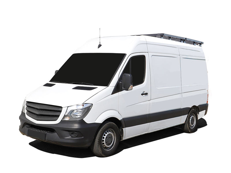 Mercedes Benz Sprinter 128in/144in/170in / L1/L2/L3 / SWB/MWB/LWB Wheelbase w/o OEM Tracks (2006-Current) Slimline II 1/2 Roof Rack Kit / Tall