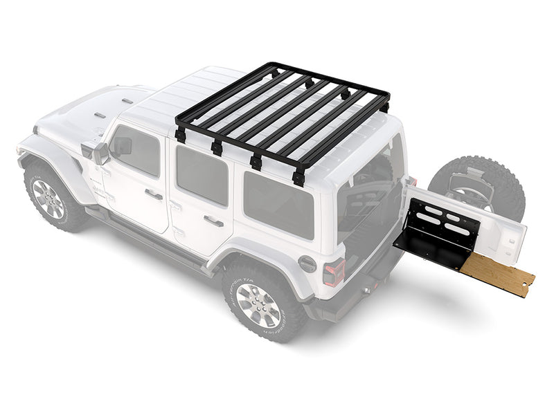 Jeep Wrangler 4xe (2021-Current) Slimline II 1/2 Roof Rack w/Drop Down Table Kit / Tall