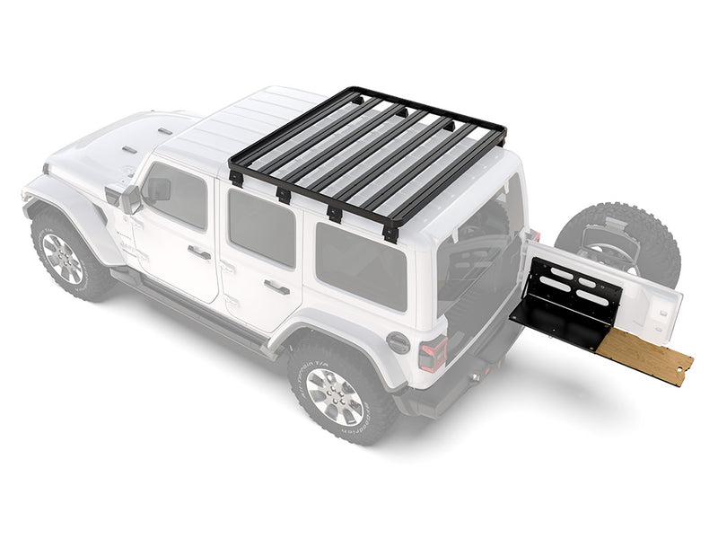 Jeep Wrangler 4xe (2021-Current) Slimline II 1/2 Roof Rack w/Drop Down Table Kit